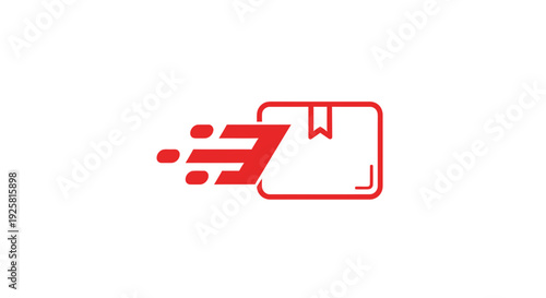 Speedy Parcel Delivery Branding Concept With Modern Red And White Visual Design
