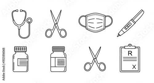 vector set of medical icons