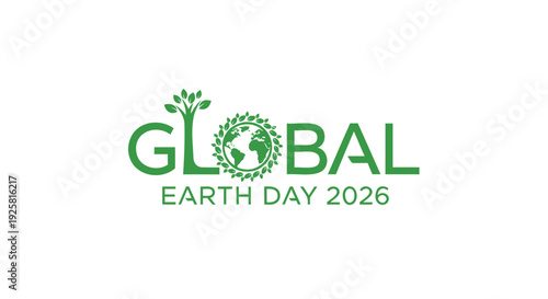 Earth Day 2026 logo vector
