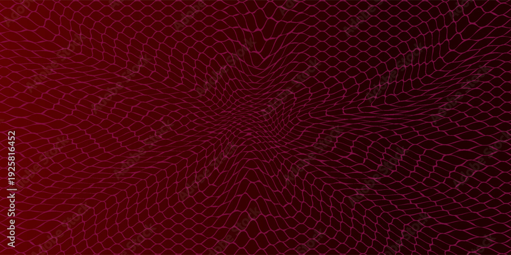 Fototapeta premium Seamless Fishing Net Pattern of Pseudo Irregular Mesh Cells of Red Color. Eps 10