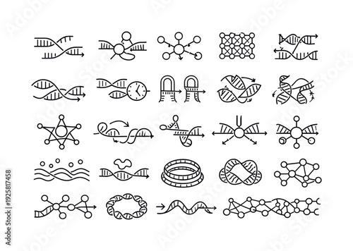 Line vector icons of nanoscale DNA computations: strand-trigger motifs, catalytic junctions, reaction-encoded nodes, molecular