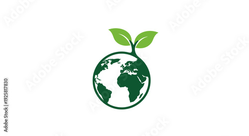Sustainable Earth: Green Growth Symbolizing Environmental Responsibility And Ecology