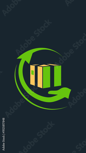 Sustainable Package Delivery Symbol Emphasizing Eco Friendly Handling And Circular Economy