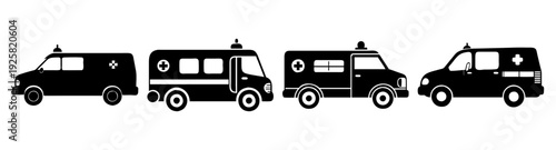 Police car convoy fleet emergency response vehicles flat design vector illustration icon pack