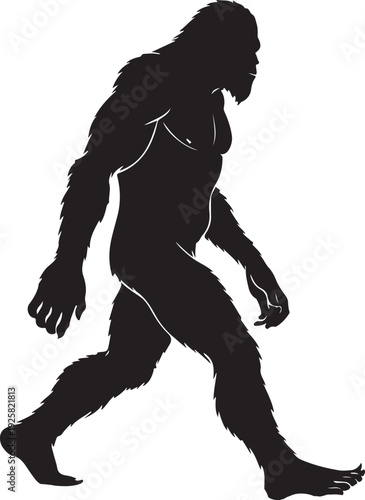 walking bigfoot silhouette