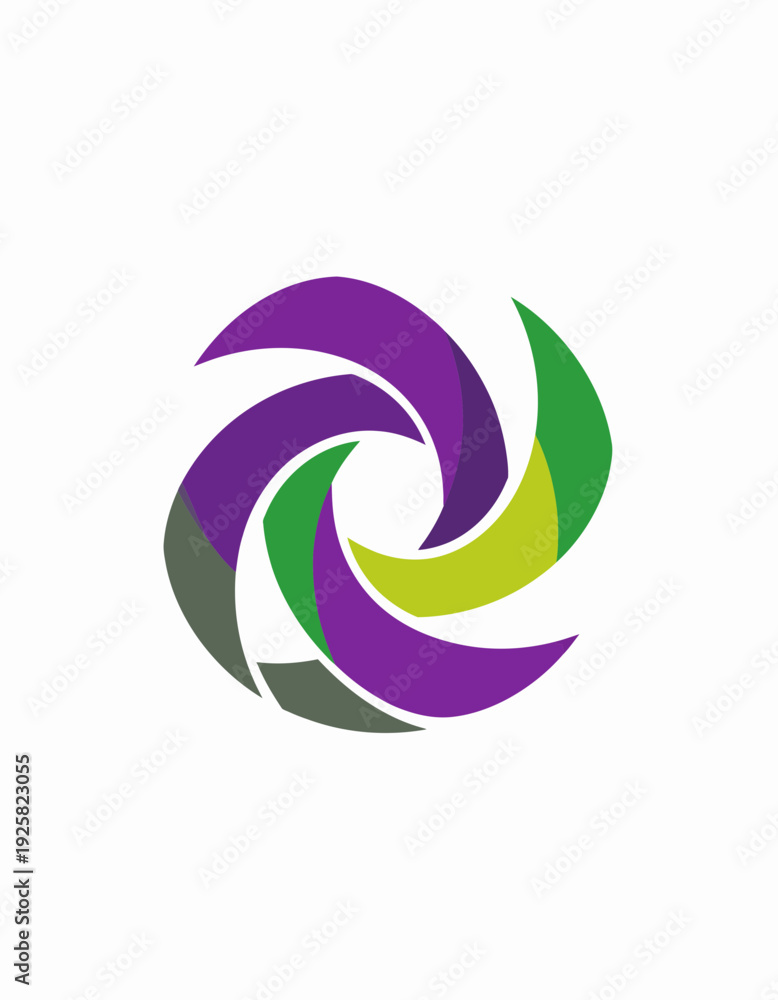 Fototapeta premium Swirling Shapes Abstract Design Creates a Dynamic and Eye Catching Visual Appeal