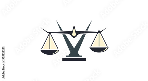 Symbolic Justice Illustration Depicting Equality And Fairness In Abstract Geometric Form