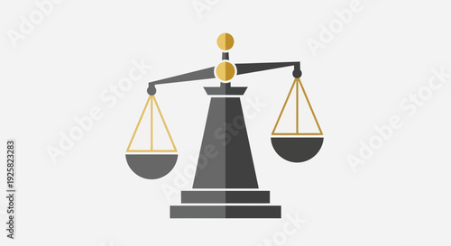 Symbolic Justice Illustration Depicting Equilibrium and Impartiality Law Concept Representation
