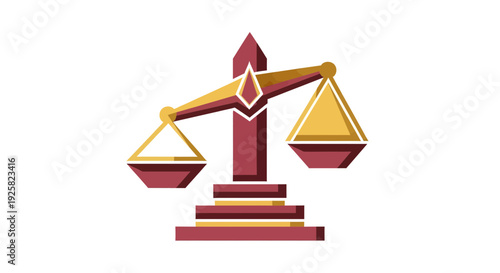 Symbolic Justice Scale Icon Depicting Balance and Fairness Illustration Concept