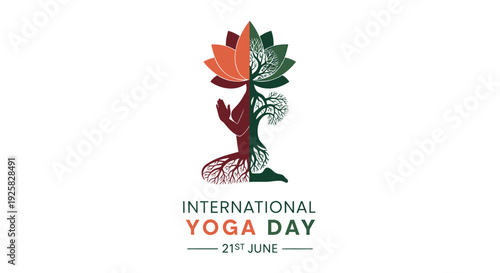 International Yoga Day logo vector