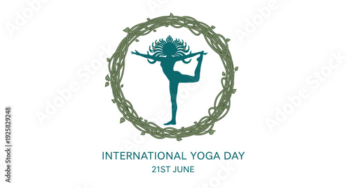International Yoga Day logo vector