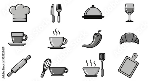 Collection of Food and Drink Icons.