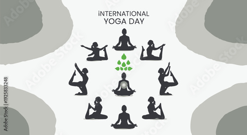 Yoga icon set for International Yoga Day