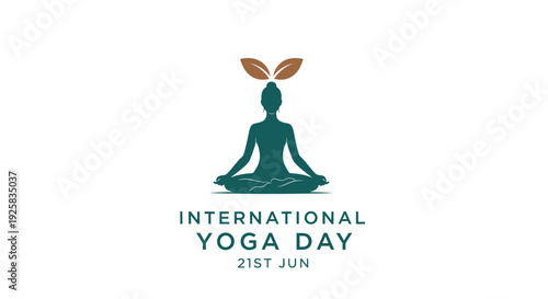 International Yoga Day logo vector