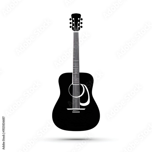 silhouette of a guitar