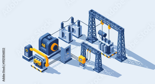 Industrial machinery and electrical equipment complex.