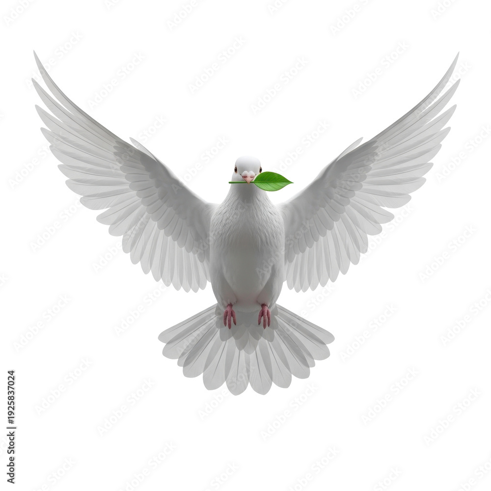 Obraz premium Dove of Peace with Olive Branch