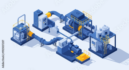 Industrial Manufacturing Plant Equipment Assembly Line.