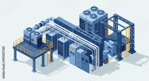 Industrial Manufacturing Plant Equipment and Machinery.