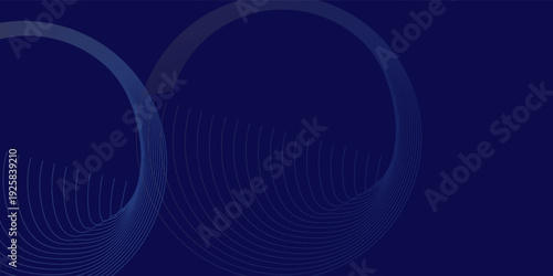 Abstract blue background with glowing curved lines. Shiny blue swirl curve lines design. Spiral lines. Geometric oval pattern. Futuristic technology concept. Vector illustration