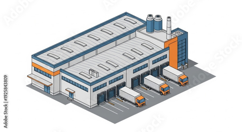 3d model of a factory