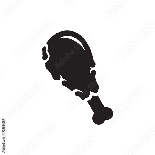 Chicken Drumstick Food Silhouette Icon