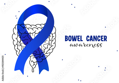 Bowel Cancer Awareness Month background, banner, card, poster, template. Vector illustration