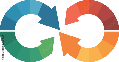 Circular Process Arrows Icon.