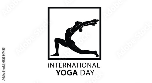 International Yoga Day logo, yoga icon