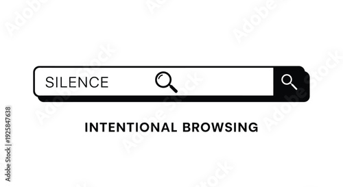 Search bar icon with silence text