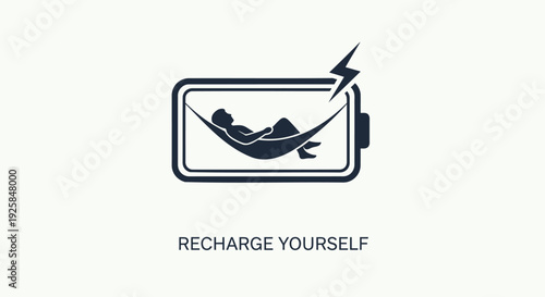 Relaxation and recharge icon