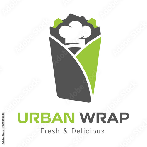 urban wrap shawarma logo design idea
