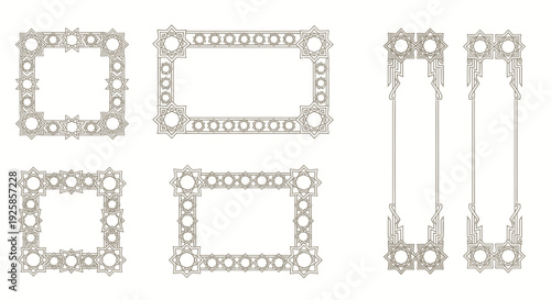 Collection of ornate decorative frames and borders in various shapes and sizes.
