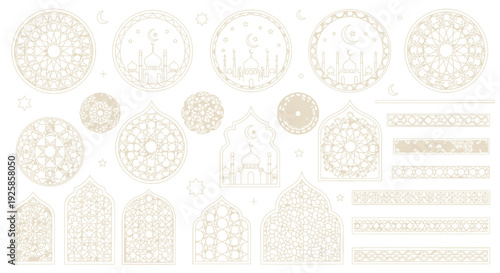 Islamic Geometric Patterns and Architectural Elements Collection.