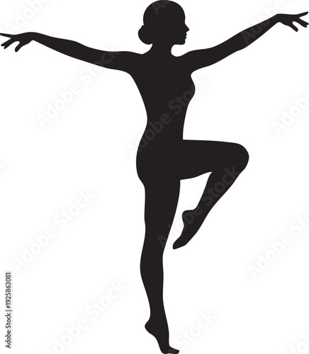 Dynamic illustration of a dancer in motion, expressing freedom and energy, ideal for music or lifestyle brands