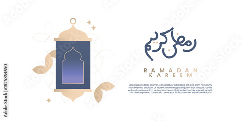 Set Ramadan Kareem Illustration Template Design