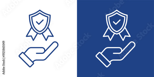 Assurance Blue And White Icon Style Collection