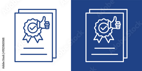 Standards Blue And White Icon Style Collection