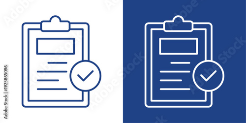 Verification Blue And White Icon Style Collection