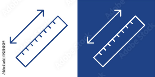 Measurement Blue And White Icon Style Collection