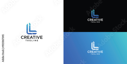 Technology logo vector. L initial logo design