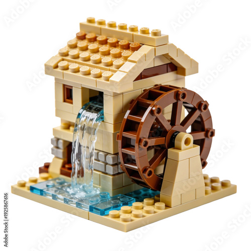 Watermill, building block, children's toy