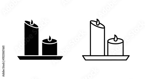 Mother's day candle set: elegant gift for her, celebrate love and warmth Vector