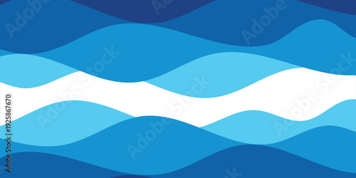 Sea waves layered vector background illustration and sea beach vector illustration.eps10 modern desain