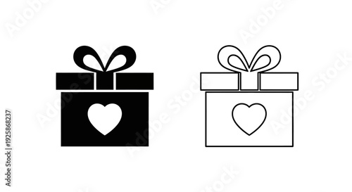Mother's day gift box with heart and ribbon, perfect for celebrating love and appreciation Vector