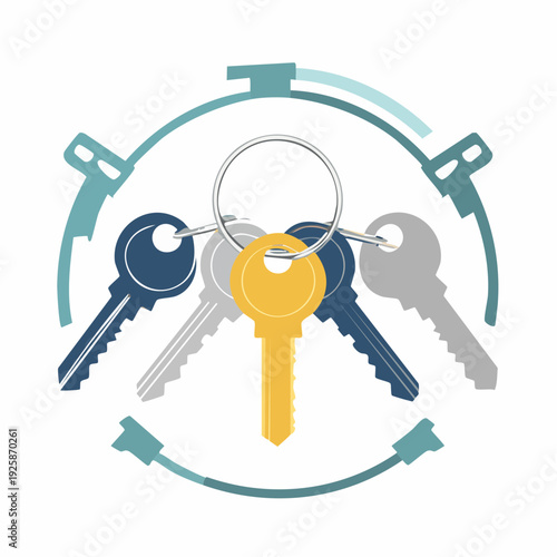 Trousseau de clés métalliques réalistes