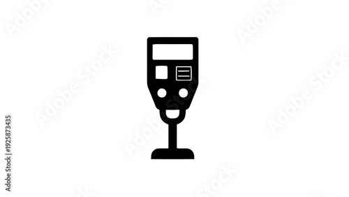 Vector illustration of black icon of a glucometer on a for health tracking on a transparent background