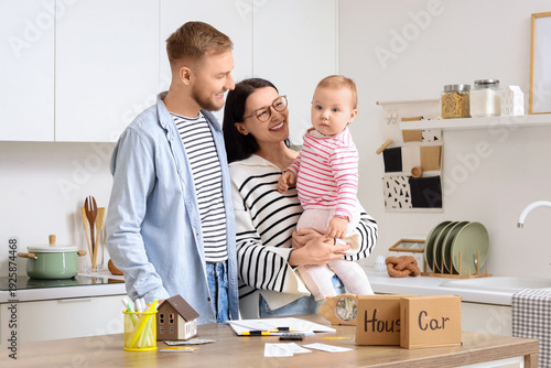 Happy young couple with the...