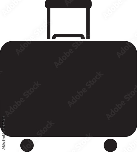 Hard Shell Rolling Travel Suitcase and Luggage Silhouettes