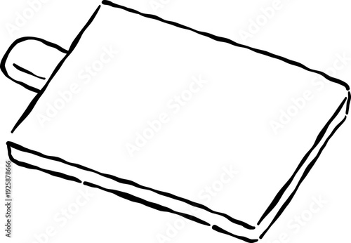 Hand Drawn Wooden Cutting Board Doodle Outline